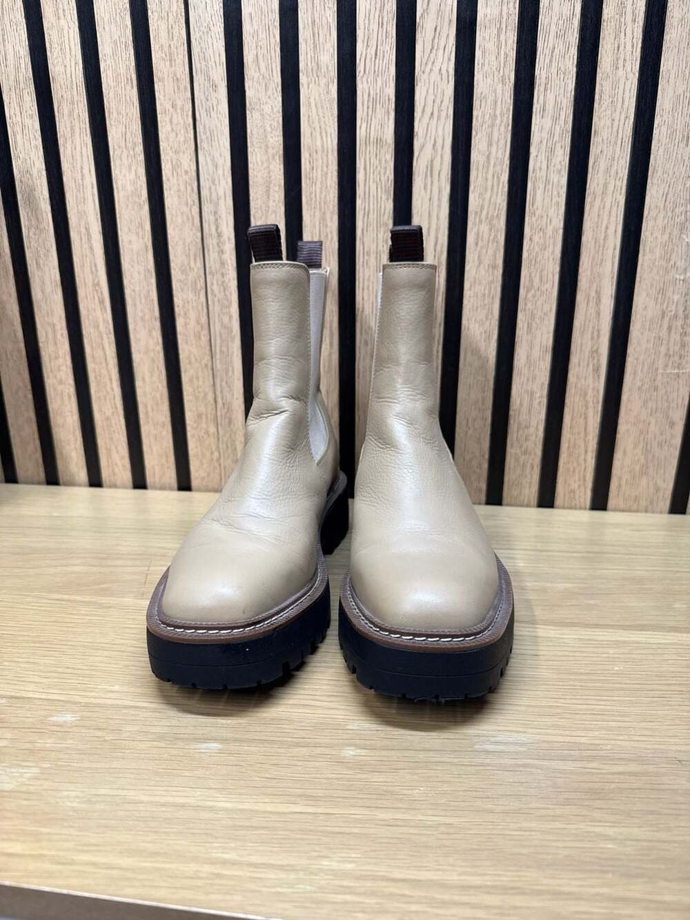 Sam Edelman Laguna Waterproof Chelsea Boot in Sesame Leather